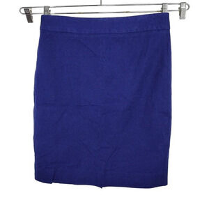 Banana Republic Sloan Pencil Skirt Women Size 12 Back Slit Blue Work Casual